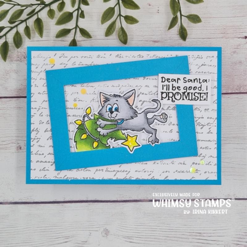 **NEW Cat Do Christmas Two Clear Stamps - Whimsy Stamps