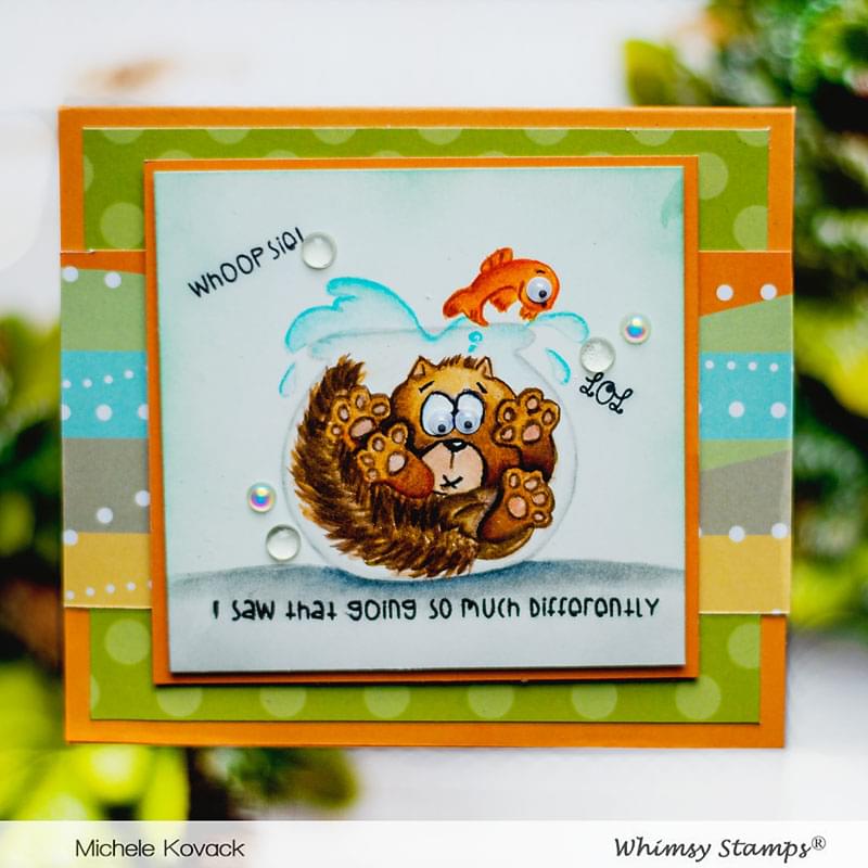 **NEW Cat Trouble Clear Stamps - Whimsy Stamps