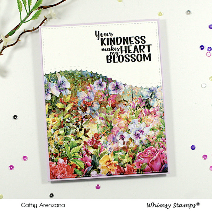**NEW 6x6 Paper Pack - Floral Impressions - Whimsy Stamps