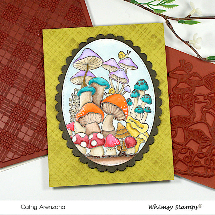 *NEW Mushroom Mash Up Rubber Cling Stamp - Whimsy Stamps