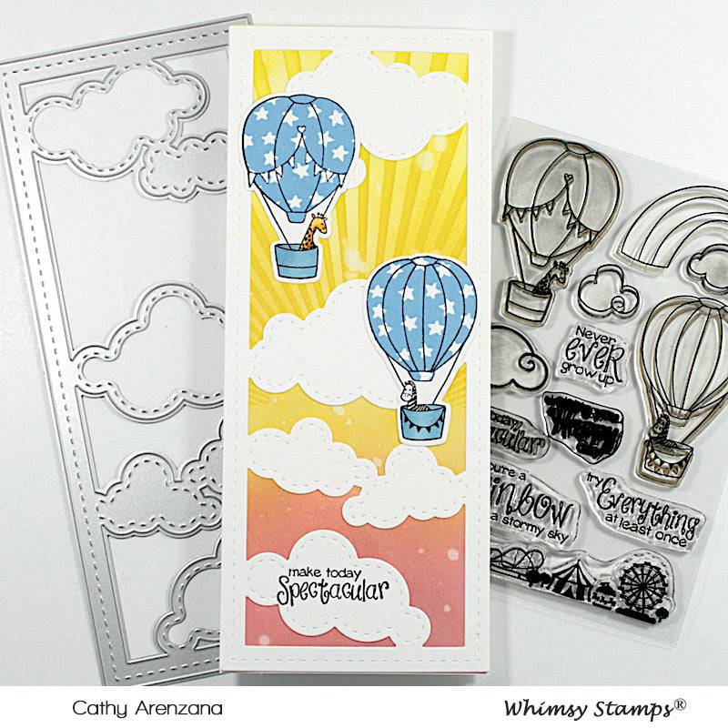 Slimline Clouds Die Set - Whimsy Stamps