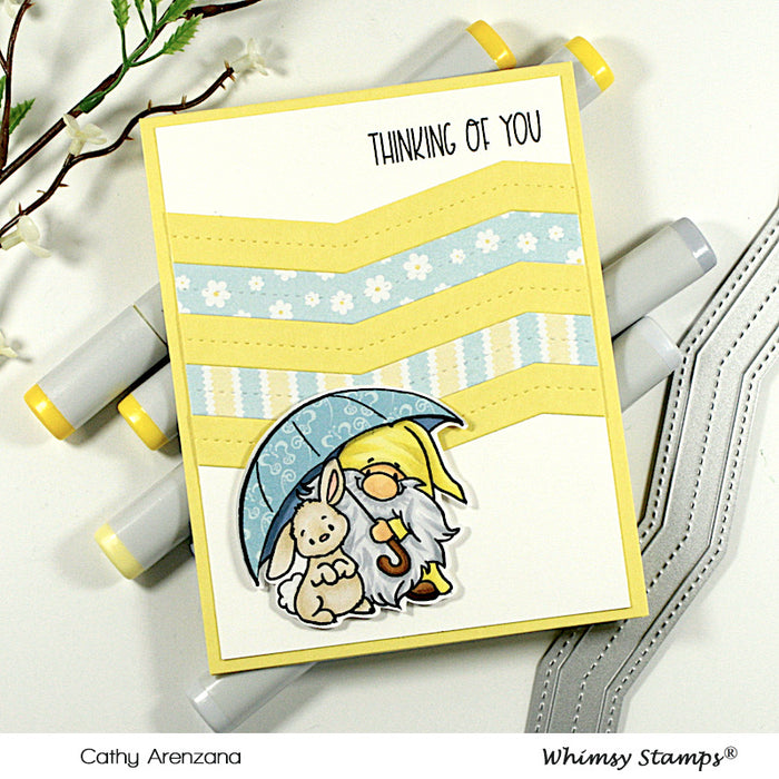 **NEW Gnome Get Well Clear Stamps - Whimsy Stamps
