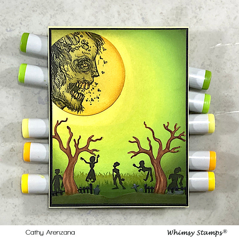 Haunted Graveyard Border Die - Whimsy Stamps