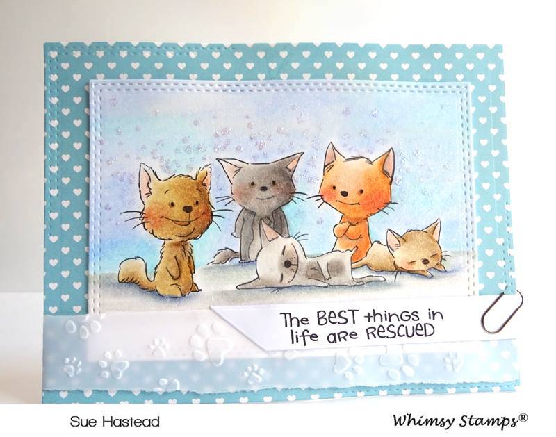 Adopt Don't Shop CATS Clear Stamps - Whimsy Stamps