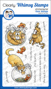 **NEW Cat Trouble Clear Stamps - Whimsy Stamps
