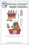 Chameleon Party - Digital Stamp - Whimsy Stamps