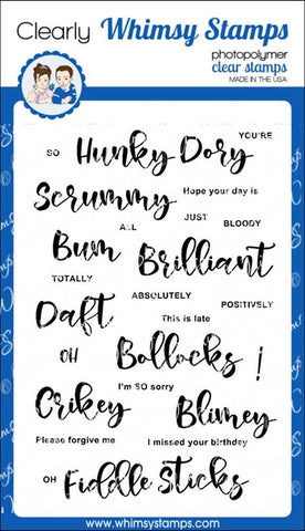 Cheeky Sentiments Clear Stamps - Whimsy Stamps