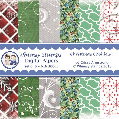 Christmas Cool Mix Papers - Digital Papers - Whimsy Stamps