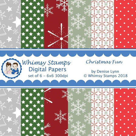 Christmas Fun Papers - Digital Papers - Whimsy Stamps