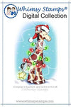 Christmas Giraffe - Digital Stamp - Whimsy Stamps