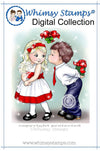 Christmas Kiss - Digital Stamp - Whimsy Stamps