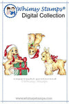 Christmas Spaniels Set - Digital Stamp - Whimsy Stamps