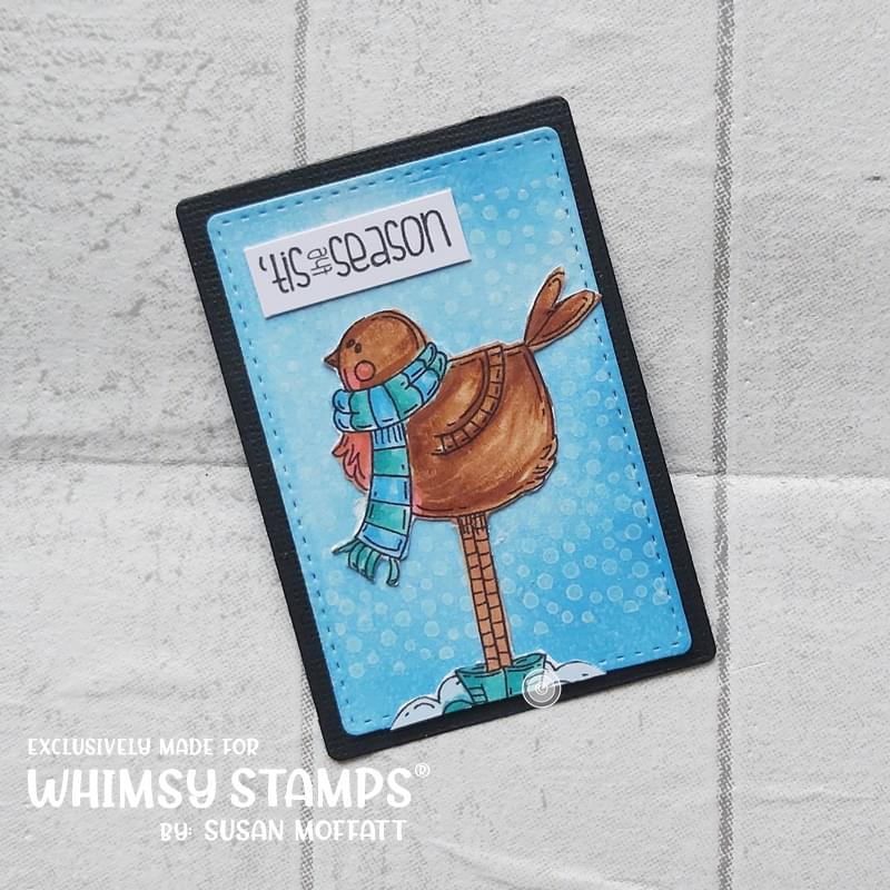 Chubby Snow Bird - Digital Stamp - Whimsy Stamps