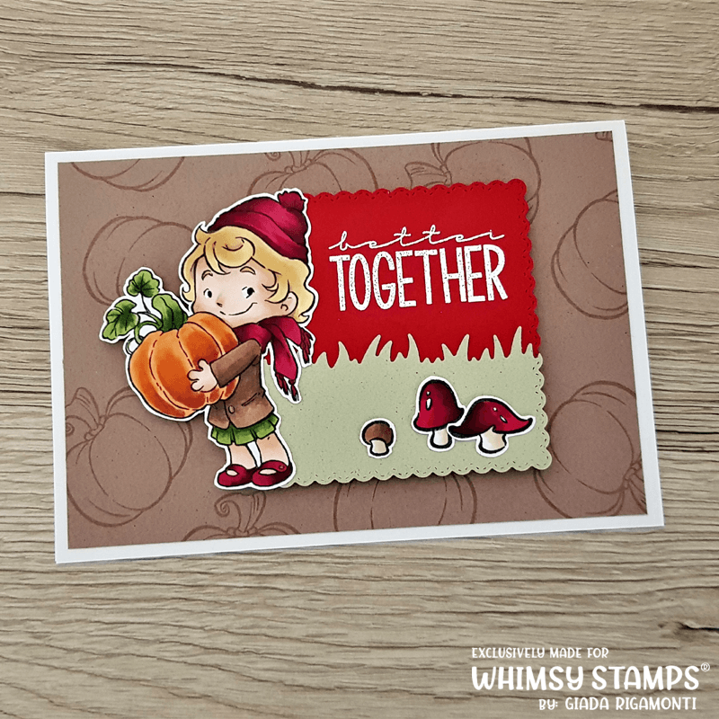 Cinnamon with Pumpkin - Digital Stamp - Whimsy Stamps