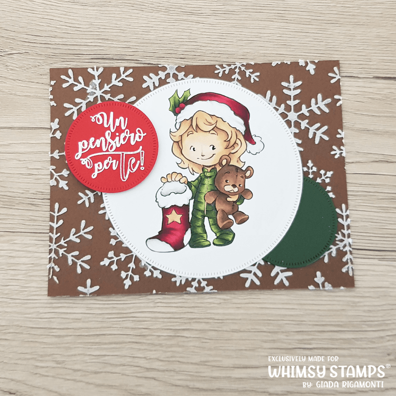 Cinnamon with Stocking - Digital Stamp - Whimsy Stamps
