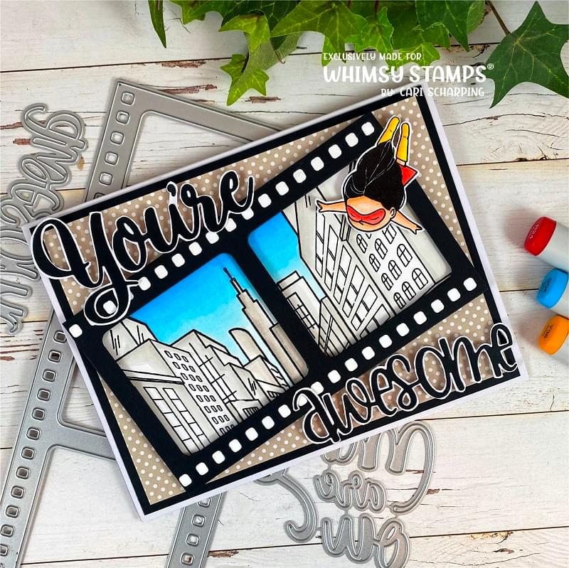 **NEW City Street Background Rubber Cling Stamp - Whimsy Stamps