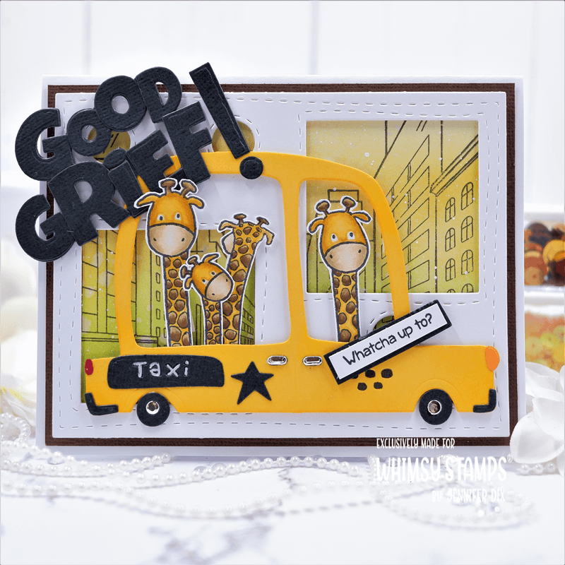 **NEW City Street Background Rubber Cling Stamp - Whimsy Stamps