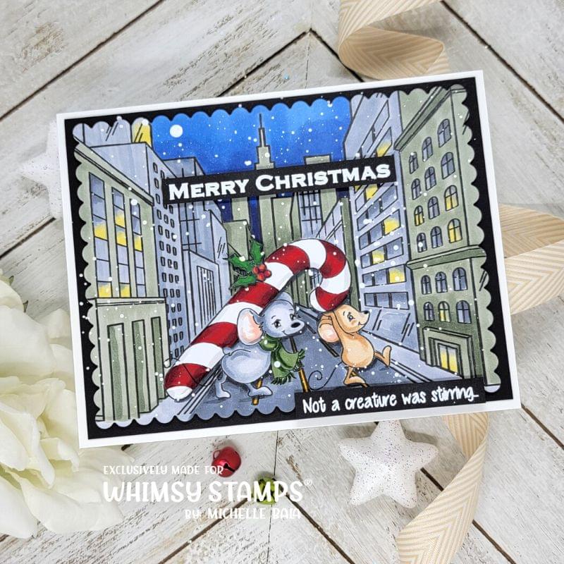 **NEW City Street Background Rubber Cling Stamp - Whimsy Stamps