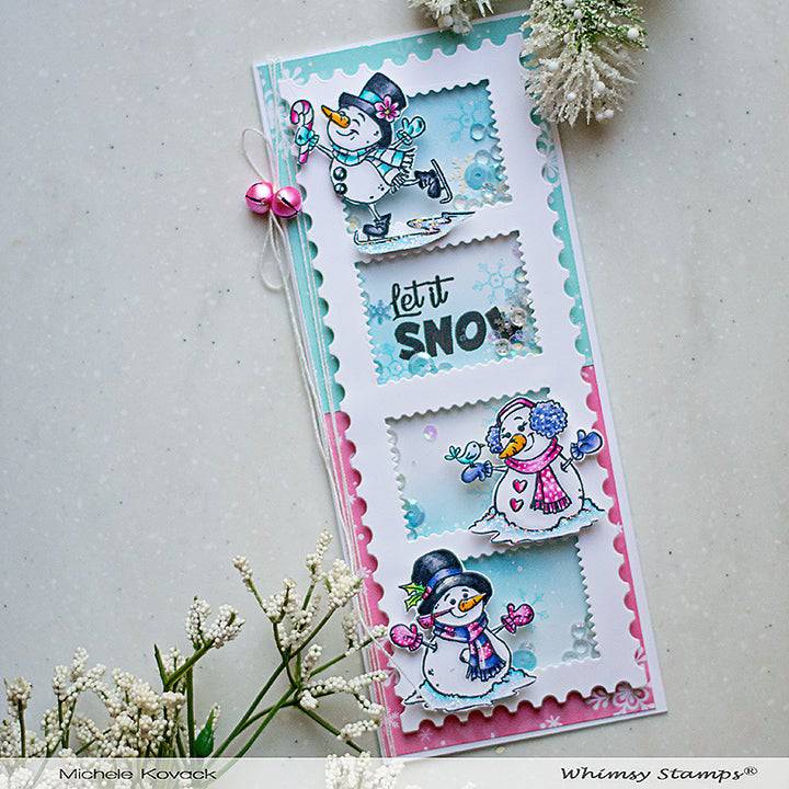 Winter Wonderland Snowmen Clear Stamps - Whimsy Stamps