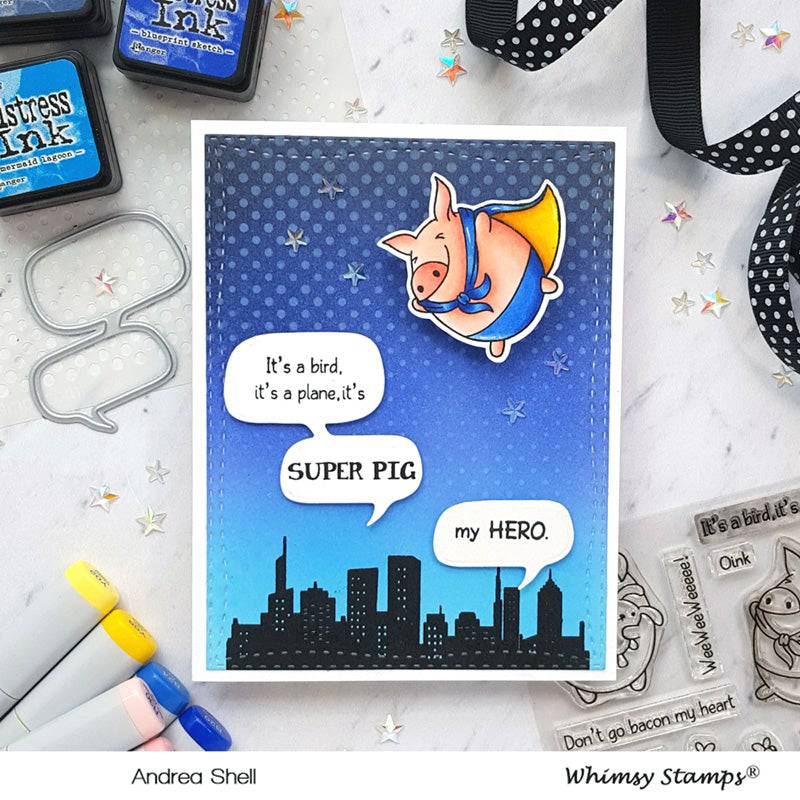 Comic Speech Bubbles Die Set - Whimsy Stamps