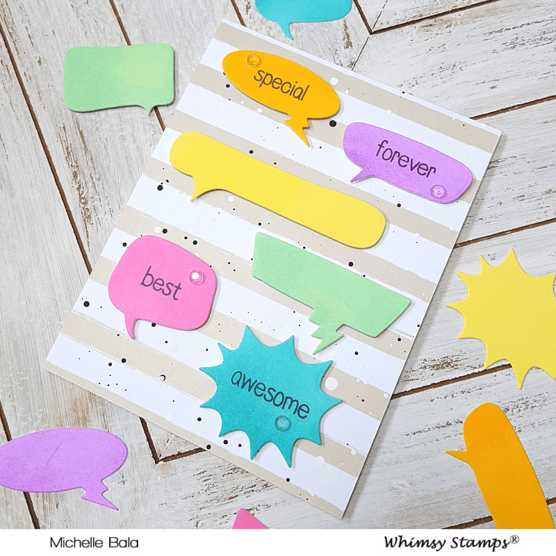 Comic Speech Bubbles Die Set - Whimsy Stamps