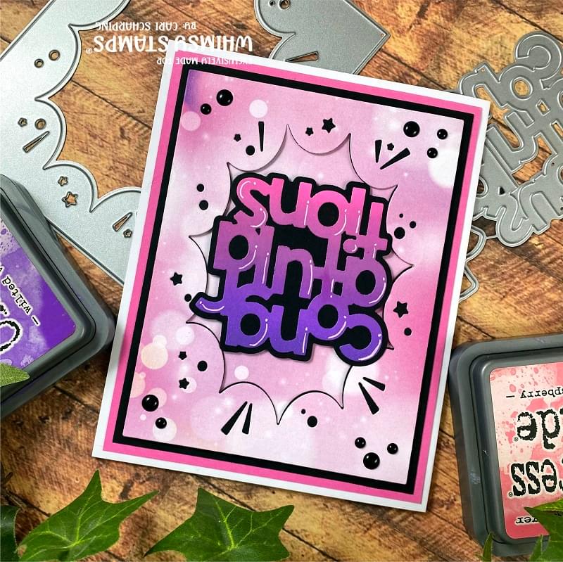 **NEW Congratulations Word and Shadow Die Set - Whimsy Stamps