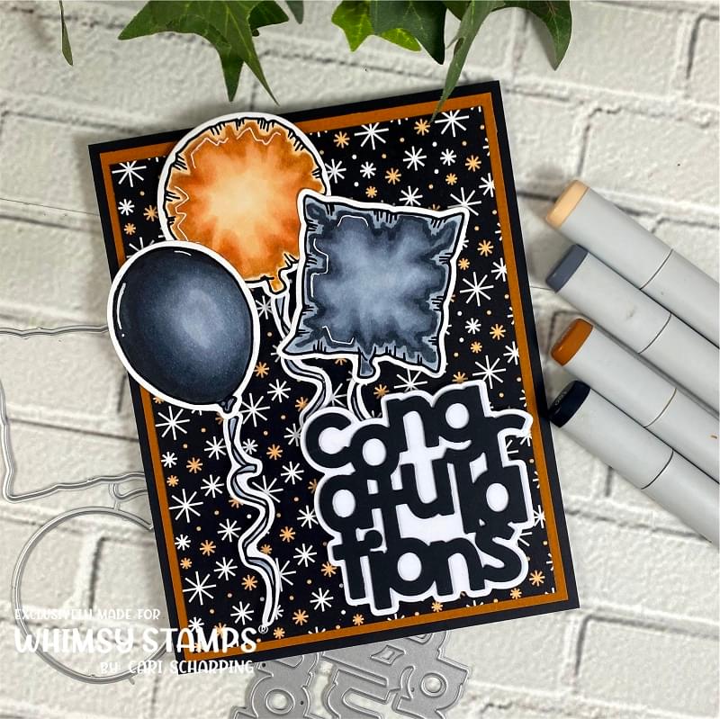 **NEW Congratulations Word and Shadow Die Set - Whimsy Stamps