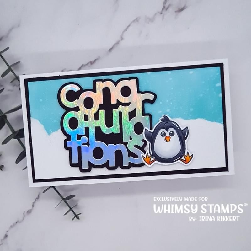 **NEW Congratulations Word and Shadow Die Set - Whimsy Stamps