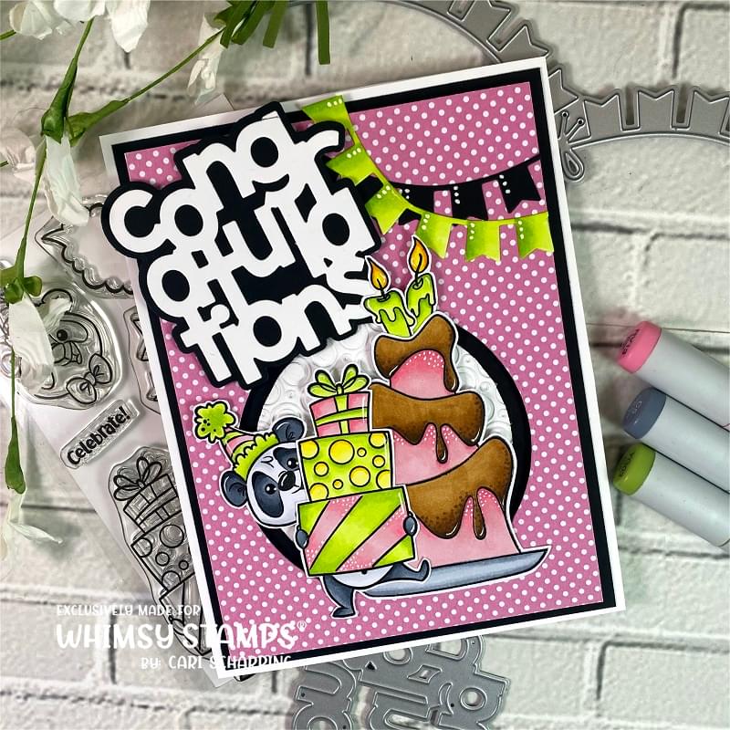 Congratulations Word and Shadow Die Set - Whimsy Stamps