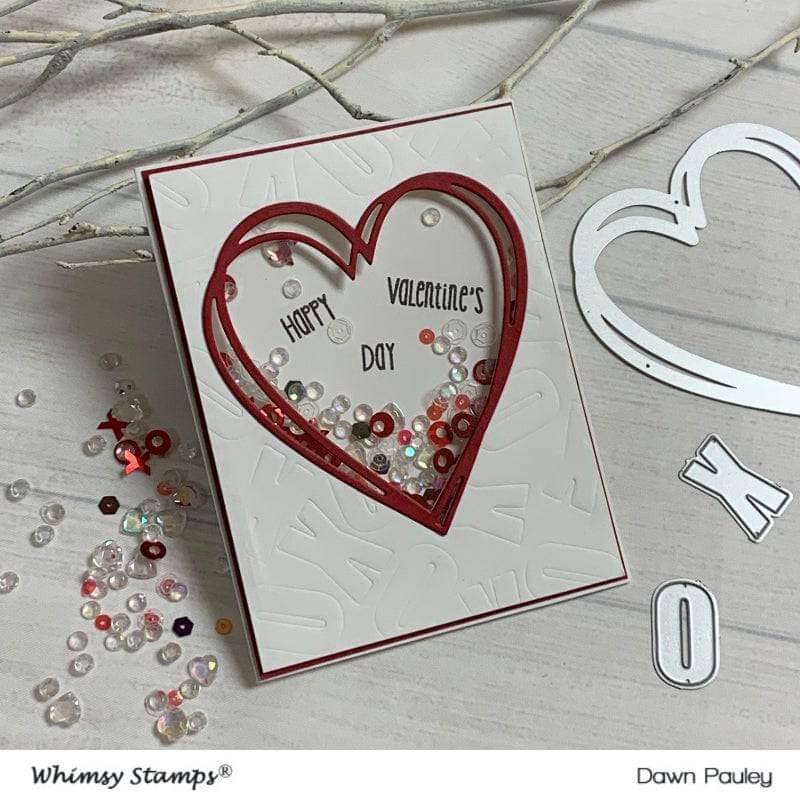 Connected Hearts Frame Die - Whimsy Stamps