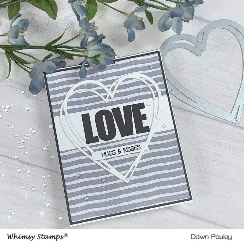Connected Hearts Frame Die - Whimsy Stamps