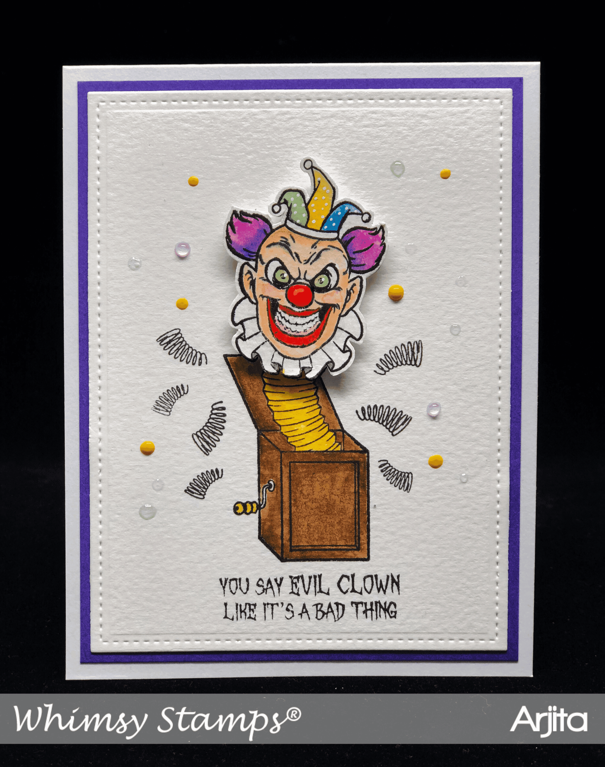 Creepy Clowns Clear Stamps - Whimsy Stamps