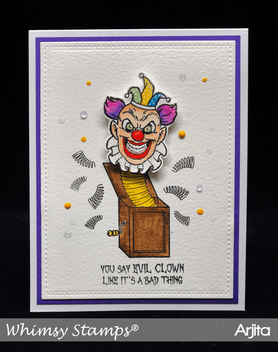 Creepy Clowns Clear Stamps - Whimsy Stamps