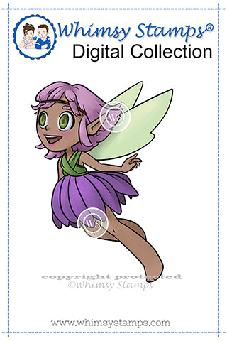 Daisy Fairy - Digital Stamp - Whimsy Stamps