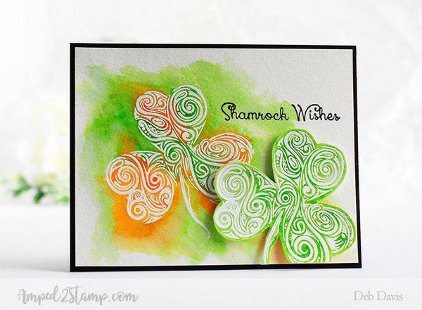 Shamrock Swirl Clear Stamps - Whimsy Stamps