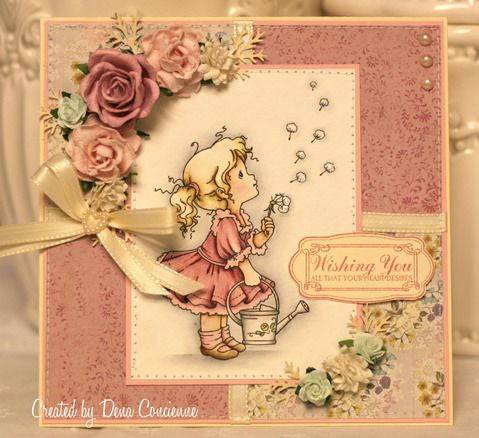 Dandelion Girl - Digital Stamp - Whimsy Stamps