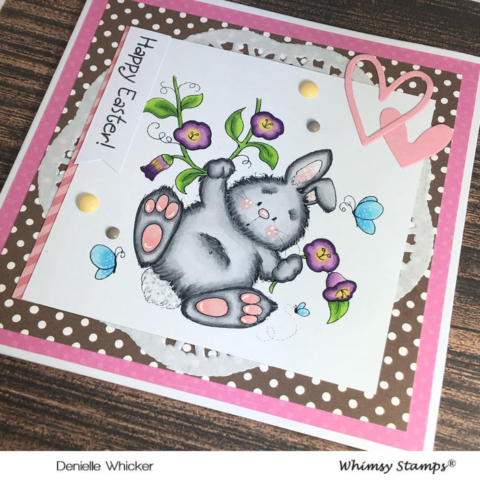 Morning Glory Bunny - Digital Stamp– Whimsy Stamps