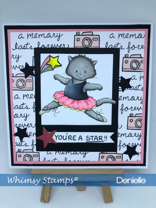 Kitty Ballerina - Digital Stamp - Whimsy Stamps