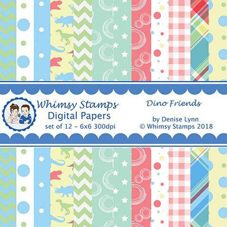 Dino Friends - Digital Papers - Whimsy Stamps