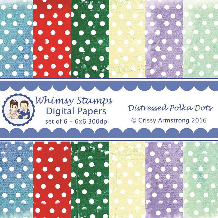Distressed Polka Dots - Digital Papers - Whimsy Stamps