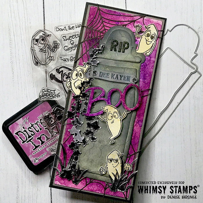 Slimline Decrepit Grave Die Set - Whimsy Stamps