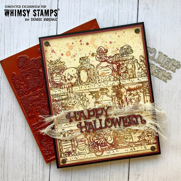 *NEW Potions Cupboard Rubber Cling Stamp - Whimsy Stamps