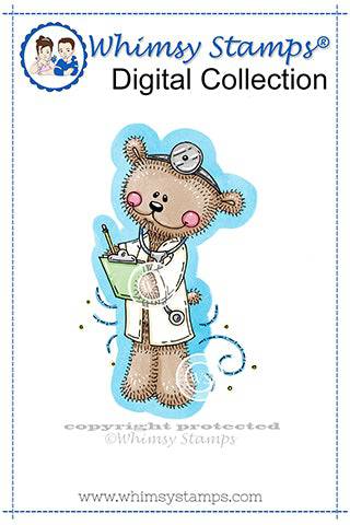 Doctor Bear - Digital Stamp - Whimsy Stamps