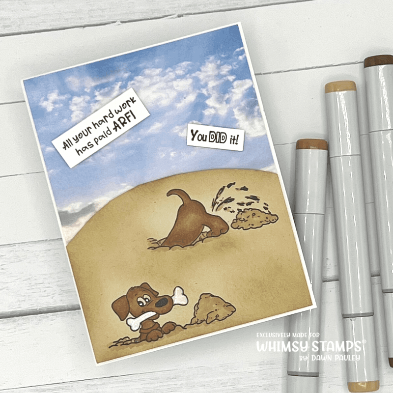 **NEW Doggie Did It Clear Stamps - Whimsy Stamps