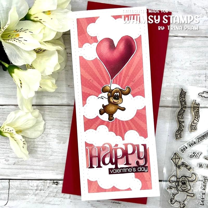 **NEW Doggie Flight Clear Stamps - Whimsy Stamps