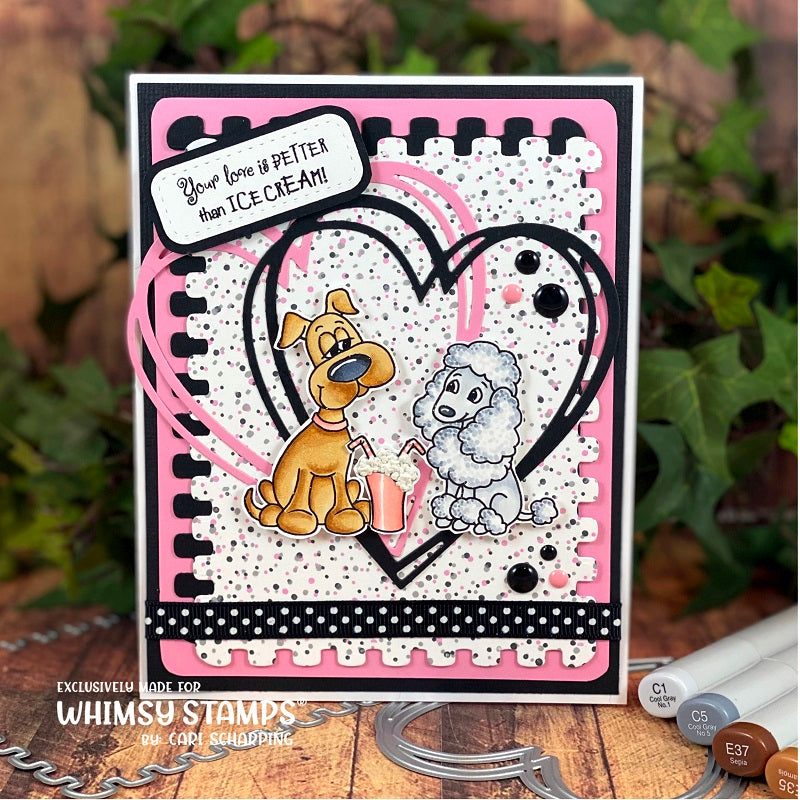 **NEW Doggie Valentine Friends Clear Stamps - Whimsy Stamps