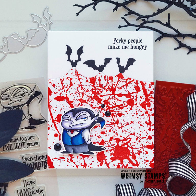 Dracula Bite Me Clear Stamps - Whimsy Stamps