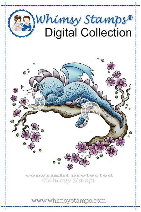 Dreamy Dragon - Digital Stamp - Whimsy Stamps