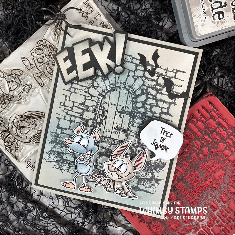 **NEW Dungeon Door Rubber Cling Stamp - Whimsy Stamps