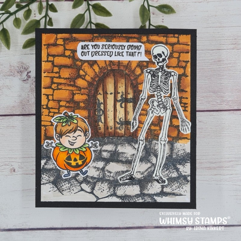 **NEW Dungeon Door Rubber Cling Stamp - Whimsy Stamps